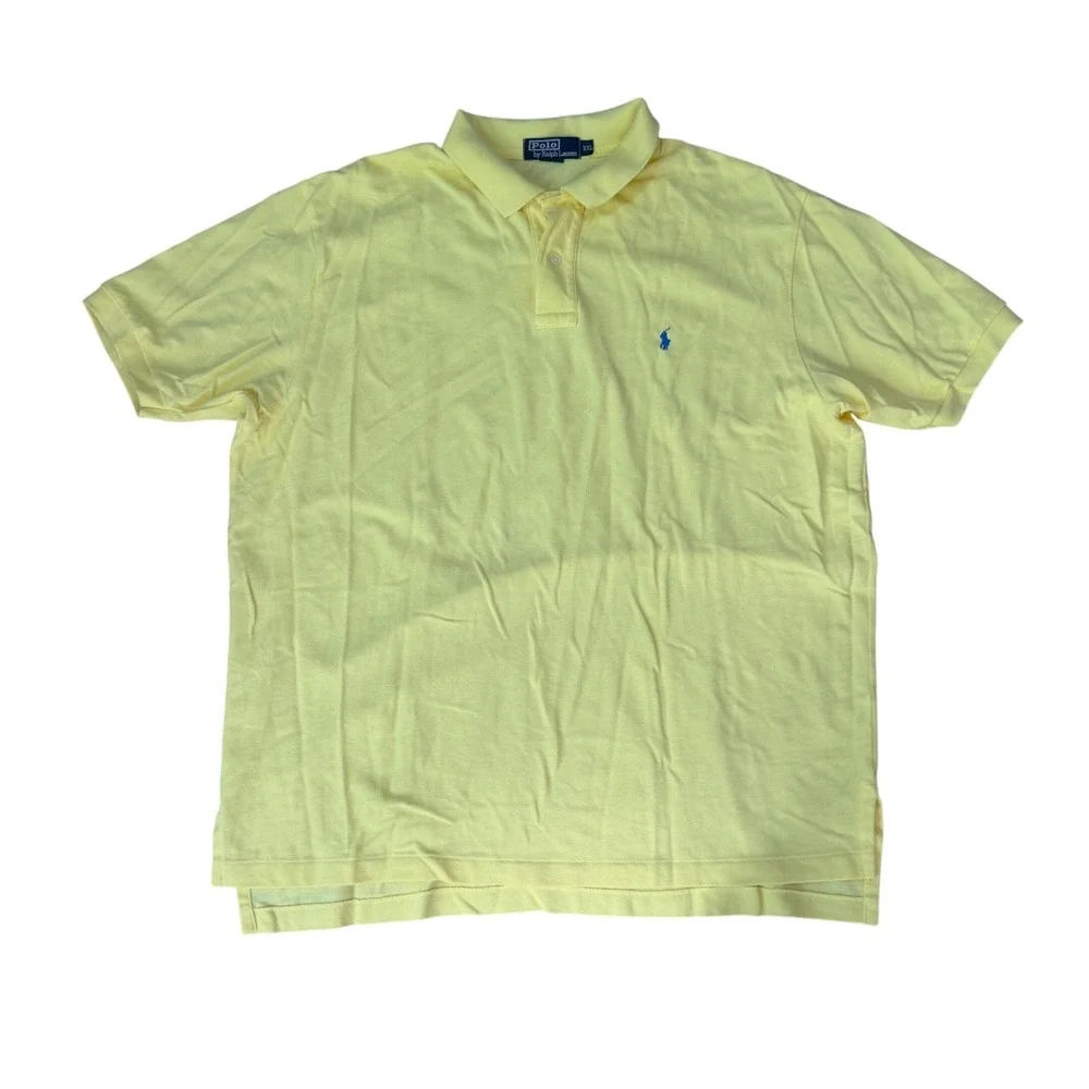 Polo Ralph Lauren Polo Shirt Mens XXL Short Sleeve Pique Yellow